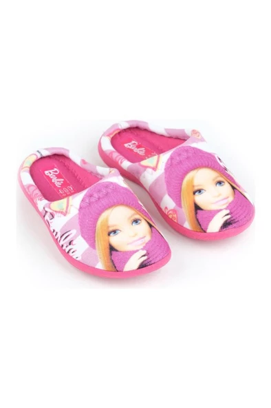 Gezer Barbie 14533 Temal Kumaş Kız Çocuk Halı Terlik 30-35 - 4