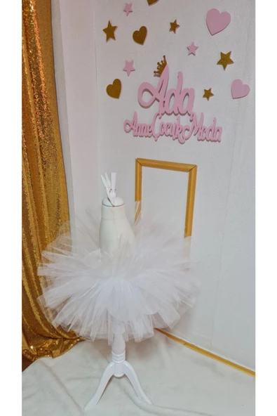 Kız Çocuk Beyaz Kabarık Tütü Etek - Resim 5