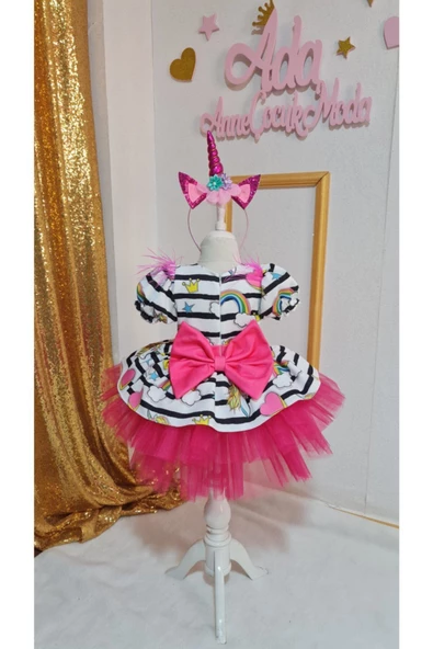 Kız Çocuk Unicorn My Little Pony Tüllü Kabarık Elbise