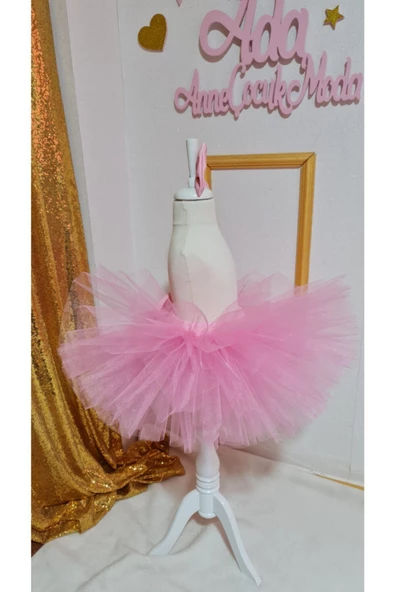 Kız Çocuk Pembe Kabarik Tütü Etek ürün görseli