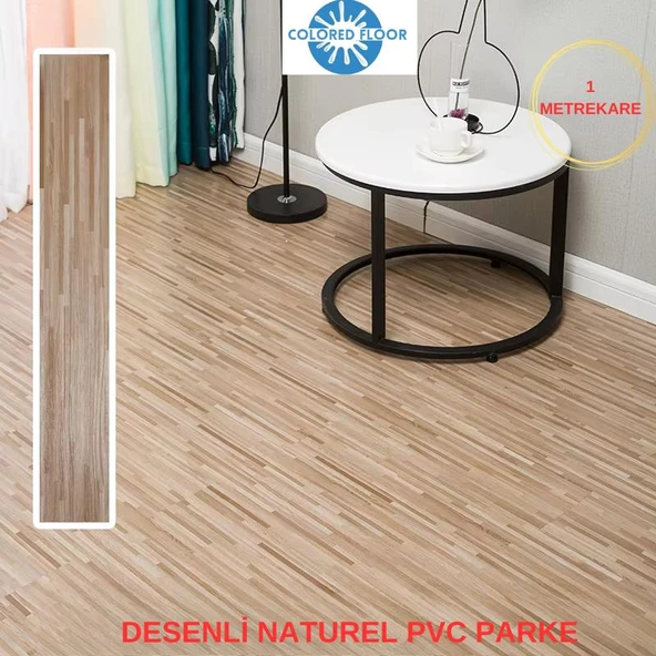 Renkli Duvarlar Yapışkanlı Desenli Naturel PVC Floor Esnek Zemin Yer Döşeme Parke Salon Ofis Otel Karavan Parke-P13