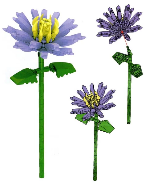 Ctoys Flower Arrangement Mini Blok Chrysanthemum - Resim 2