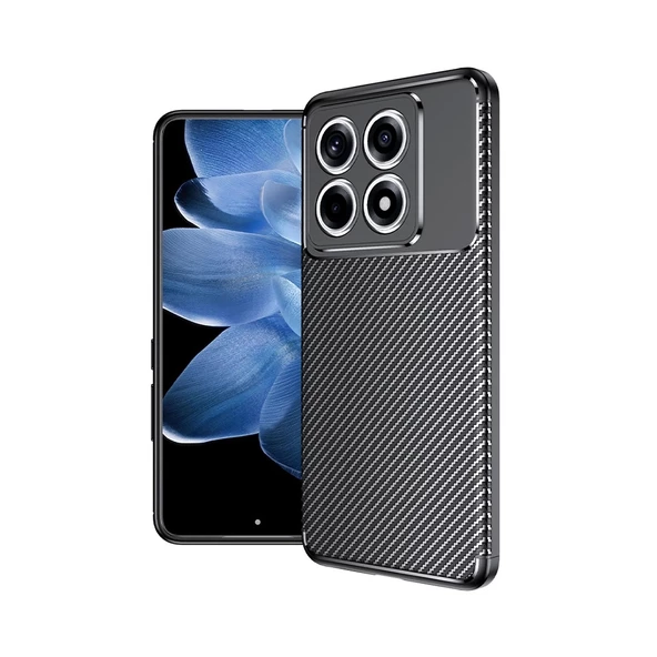 Xiaomi 14T Kılıf Redclick Negro Karbon Görünüm Silikon Kapak