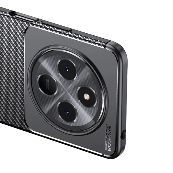 Xiaomi Redmi 14C 4G Kılıf Redclick Negro Karbon Görünüm Silikon Kapak - Resim 8