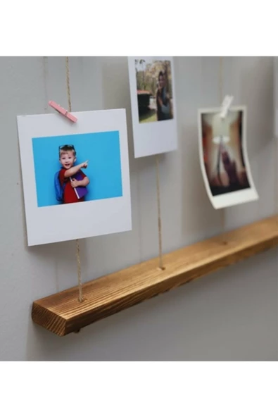 HÜMAAhşap Jüt Ipli Duvara Monte Fotoğraf Resim Çerçevesi - 3