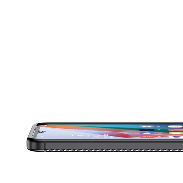 Xiaomi Redmi 14C 4G Kılıf Redclick Negro Karbon Görünüm Silikon Kapak - Resim 3