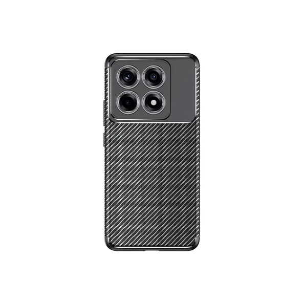 Xiaomi 14T Kılıf Redclick Negro Karbon Görünüm Silikon Kapak - Resim 2