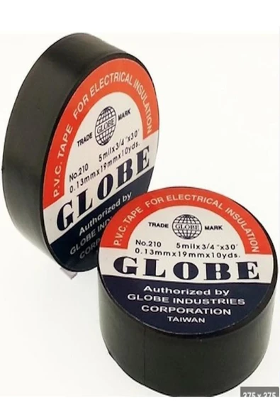Globe Pvc Elektrik Izolasyon Bant "0.13x19x10yards" (SİYAH) - 3
