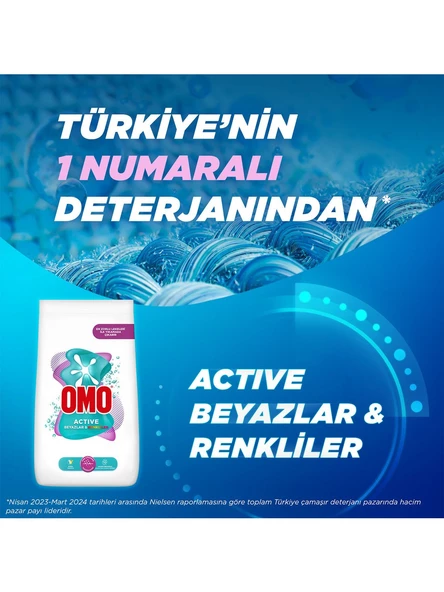 Omo Matik Active Beyazlar & Renkliler Toz Deterjanı 9 Kg 60 Yıkama - 8