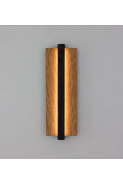 hü ma tasarım ve aksesuarYansıtma Tasarım Gün Işığı Led Aplik Doğal Ahşap Rustik Salon Duvar Aplik Kütük Avize 220 Şerit LED - 3