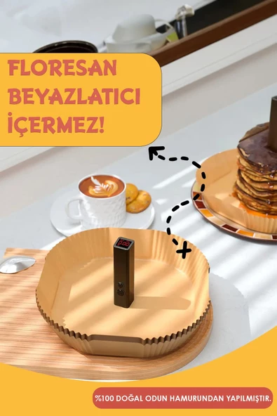 tml temalife Airfryer Pişirme Kağıdı 20 Adet 16cm Yuvarlak Yağsız HER MODELE UYGUN - 4