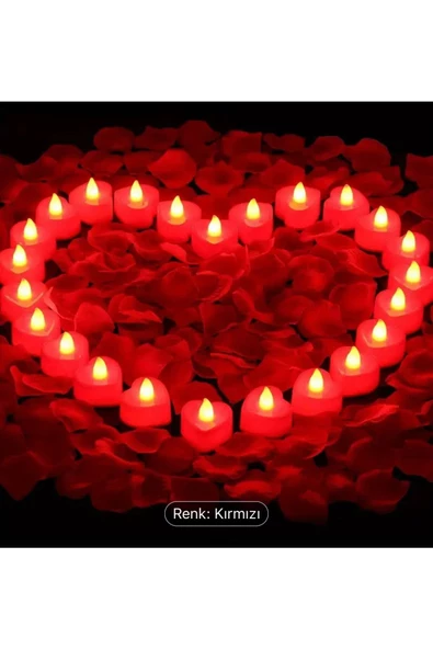 tml temalife 24 ADET Ledli Kalpli Mum Tealight Mum Led Işıklı Dumansız Pilli Led Mum SÜSLEME HEDİYE DEKOR YILBAŞI