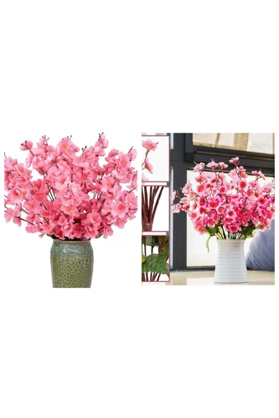 TEMALİFE DEKORATİF Yapay Çiçek Bahardalı Japon Kiraz Çiçeği 9 DALLI 40 cm 2 DEMET SÜSLEME HOBİ - 2