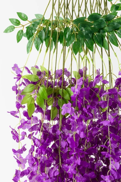 TEMALİFE 12 Adet Sarkan Akasya Çiçek 3 Dallı 100 Cm. Yapay Çiçek Akasya DEKORATİF SÜSLEME SÖZ NİŞAN - 3