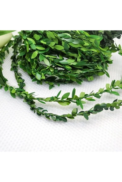 TEMALİFE 5 METRE Tel Yaprak Şerit Yapay Taç Sarmaşık Çiçek Süs 5 METRE - 3