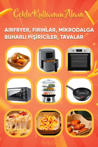 tml temalife Airfryer Pişirme Kağıdı 20 Adet 16cm Yuvarlak Yağsız HER MODELE UYGUN - 5