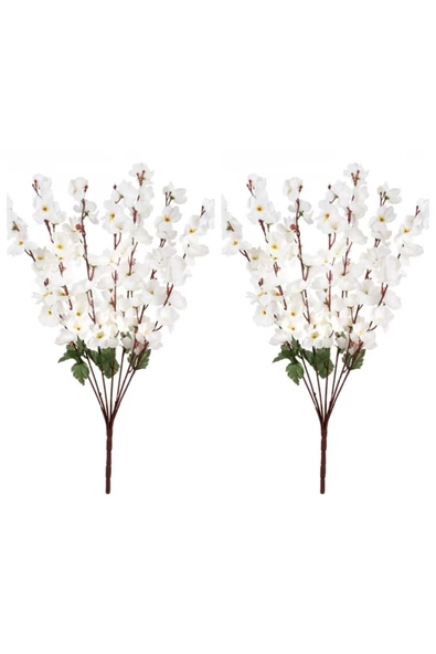 TEMALİFE DEKORATİF Yapay Çiçek Bahardalı Japon Kiraz Çiçeği 9 DALLI 40 cm 2 DEMET SÜSLEME HOBİ