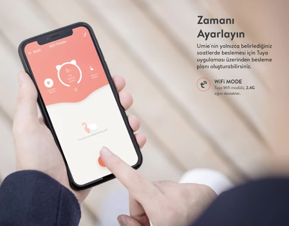 Umie 6Litre Sesli Konuşmalı Akıllı Evcil Hayvan Besleyici Otomatik Mama Kabı Wifi+Bt Tuya Destekli - 4