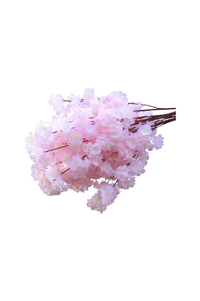 tml temalife A Kalite Çift Kat 120 Yapraklı Yapay Çiçek Bahar Dalı Japon Kiraz Çiçeği 90 Cm - 3