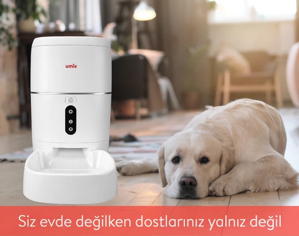 Umie 6Litre Sesli Konuşmalı Akıllı Evcil Hayvan Besleyici Otomatik Mama Kabı Wifi+Bt Tuya Destekli - 2