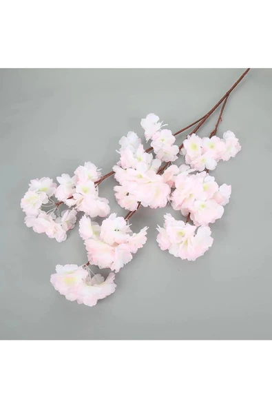tml temalife A Kalite Çift Kat 120 Yapraklı Yapay Çiçek Bahar Dalı Japon Kiraz Çiçeği 90 Cm - 6