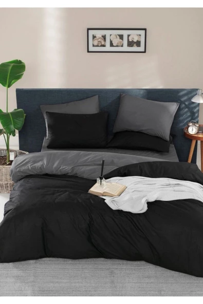 Sheri Home Blacknight Nevresim Seti Çift Kişilik Siyahfüme Yeni0221453