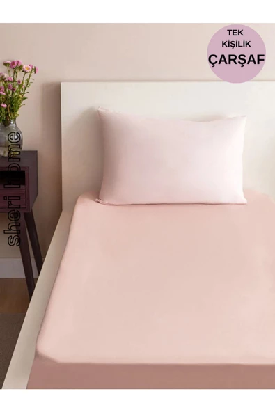 Sheri Home Tek Kişilik Lastiksiz Çarşaf Ve 1 Adet Yastık Kılıfı