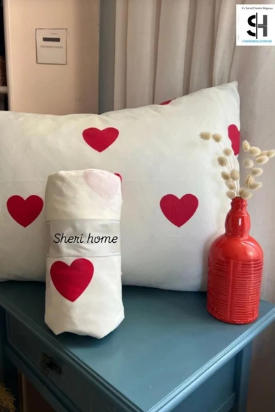 Sheri Home Tekstil Çift Kişilik Lastiksiz Çarşaf Ve 2 Adet Yastık Kılıfı