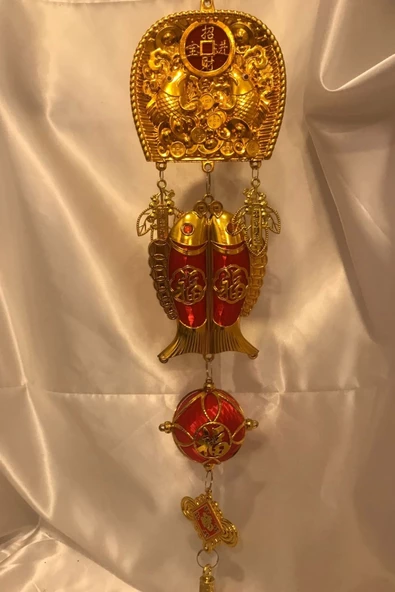 Feng Shui Ejderha Yılı Abajur Budha Buda Sokak Süsü Çin Feneri Japon Feneri Tak Koruyucu Ejderha Dragon Pagoda Çift Balı - Resim 6