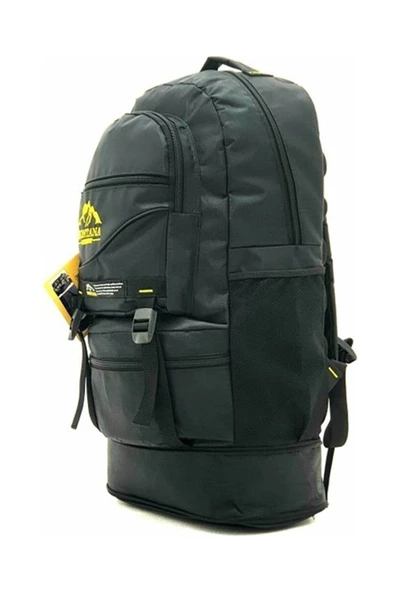 MONTANA MOUNTAINER Körüklü Dağcı Sırt Çantası 65 Litre Kapasiteli-kamp Çantası Renk Siyah (POPLARİS) - 2