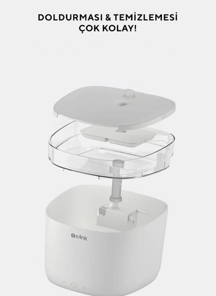 SL-22 1.9 Litre Wifii Akıllı Evcil Hayvan Su Kabı / Otomatik Kedi Köpek Su Kabı - 7