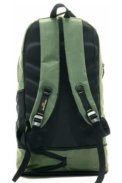 MONTANA MOUNTAINER Körüklü Dağcı Sırt Çantası 65 Litre Kapasiteli Kamp Çantası Haki Yeşil (POPLARİS) - 4