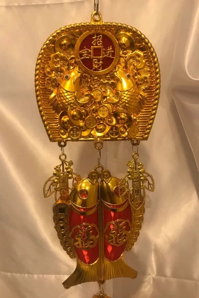 Feng Shui Ejderha Yılı Abajur Budha Buda Sokak Süsü Çin Feneri Japon Feneri Tak Koruyucu Ejderha Dragon Pagoda Çift Balı - Resim 4