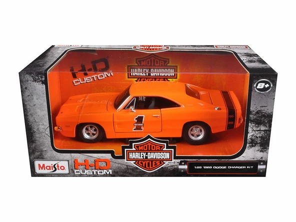 Maisto 1969 Dodge Charger R/T Turuncu 1:25 Model Araba