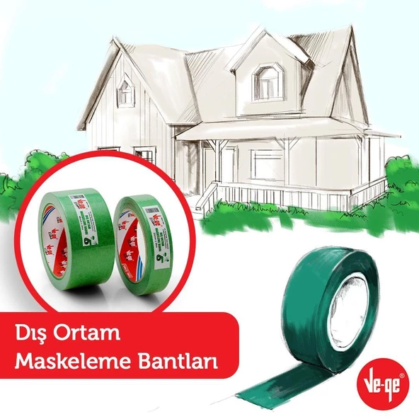 VE-GE DIŞ ORTAM MASKELEME BANTI YEŞİL 48MMX30