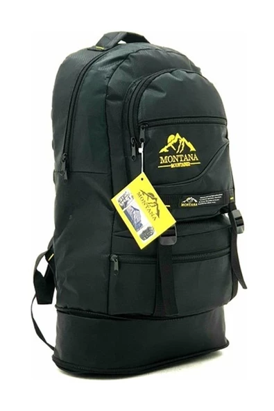 MONTANA MOUNTAINER Körüklü Dağcı Sırt Çantası 65 Litre Kapasiteli-kamp Çantası Siyah (POPLARİS) - 2