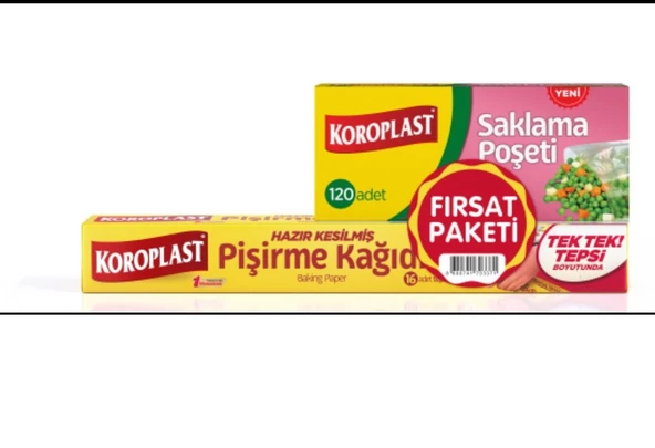 Koroplast Pişirme Kağıdı 16 Lı Saklama Poşeti 120 Li Orta Boy x 3 Set - 2