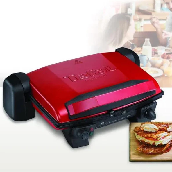 Tefal Toast Expert Dayanıklı Ayarlanabilir Elektrikli Izgara ve Tost Makinesi Kırmızı Renk - 5