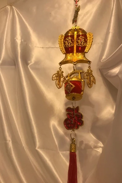 Feng Shui Ejderha Yılı Abajur Budha Buda Sokak Süsü Çin Feneri Japon Feneri Tak Koruyucu Çift Balık - Resim 7