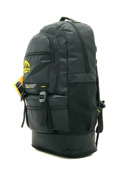 MONTANA MOUNTAINER Körüklü Dağcı Sırt Çantası 65 Litre Kapasiteli-kamp Çantası Siyah (POPLARİS) - 3