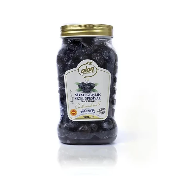 Alan Siyah Zeytin Gemlik Özel Spesiyal Geleneksek 201-230 900 g e