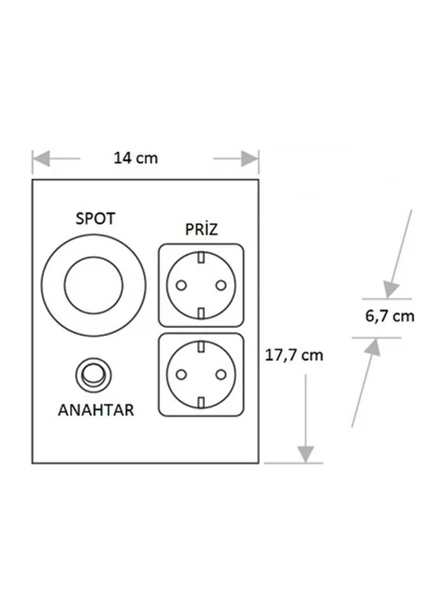 Cata CT-5109 5W Ledli Çift Prizli Tezgah Altı Spot Aydınlatma Beyaz Işık - 3