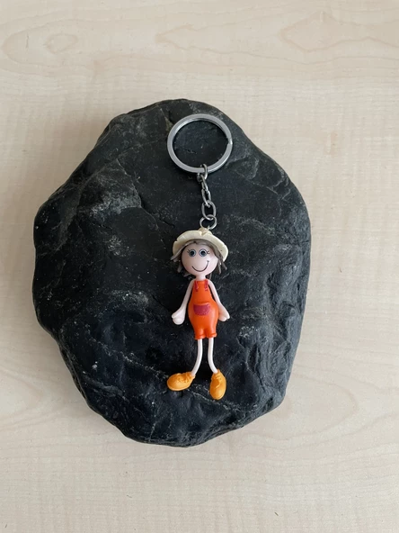 KIZ ÇOCUĞU TEMALI PLASTİK ANAHTARLIK - 4