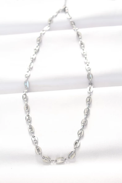 316L Çelik Silver Renk Gemici Zincir Kolye - TJ-BKO8524 - 2