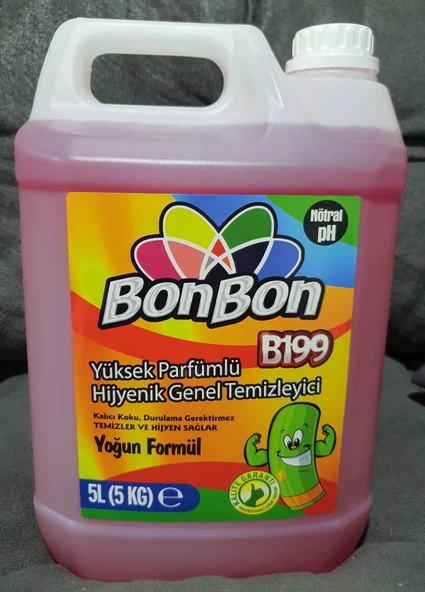 BONBON B199 YÜKSEK PARFÜMLÜ HİJYENİK GENEL TEMİZLEYİCİ 5L