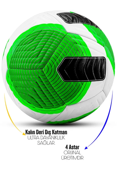 Telvesse Futbol Topu FT501 Flight Pompalı Set Dayanıklı Sert Zemin Halı Saha Futbol Topu No:5 - 3