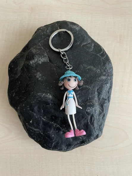 KIZ ÇOCUĞU TEMALI PLASTİK ANAHTARLIK - 3