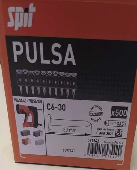 SPİT PULSA 800 C6-25 STANDART BETON ÇİVİSİ 500 ADET (GAZSIZ )