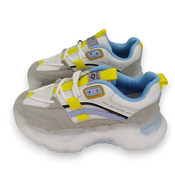 SOLAZER KADIN SPOR AYAKKABI GRİ-SARI - Resim 2