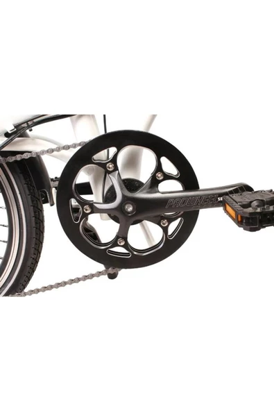 Alba Fold 2 Premium Katlanır Elektrikli Bisiklet LCD Gösterge, 9.6Ah Batarya Beyaz E-Bike - Resim 7